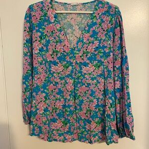 Floral V-Neck Women's Top
